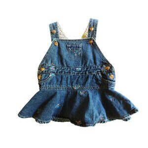 Arizona Jeans Floral Embroidered Jumper Lightweight Denim 3-6Months